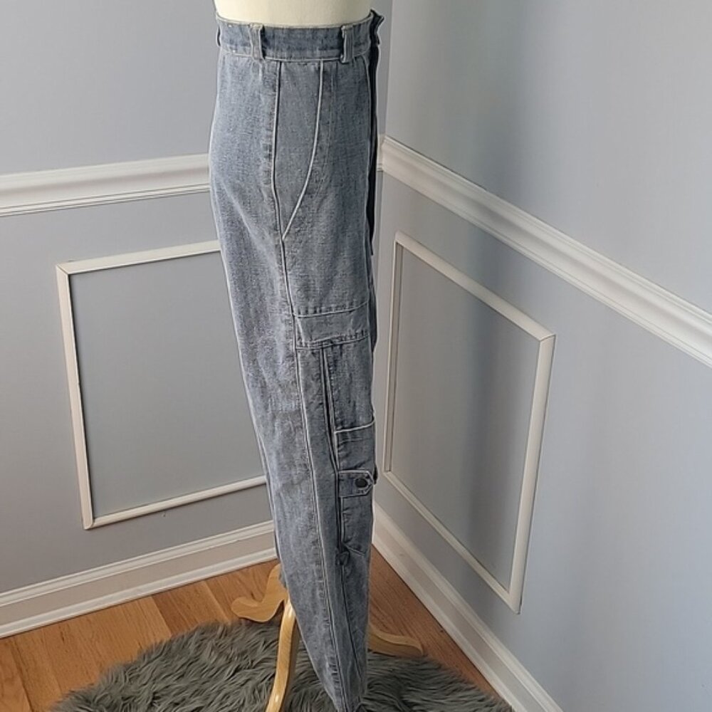 GUESS | GEORGES MARCIANO 80s RARE High Rise Snap Closure Patch Pocket Taper Jean - Picture 2 of 15